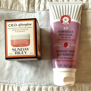 Sunday Riley C.E.O. Afterglow Cream and KP Body Scrub Duo Bundle